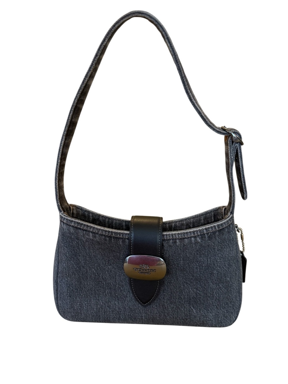 Coach Eliza Shoulder Bag in Signature Denim Washed Grey 2025